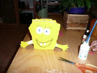 tersina y sus cosas: Dulceros de Bob esponja para fiesta de cumpleaños