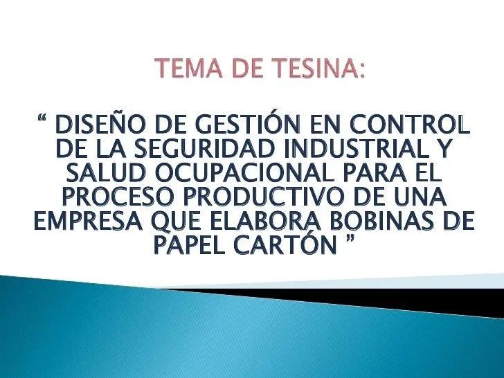 Tesis en diapositivas