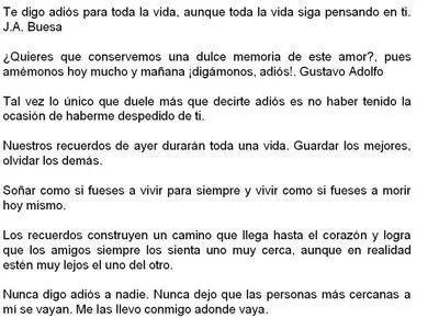 Frases adios despedida : Test de Amor y Desamor