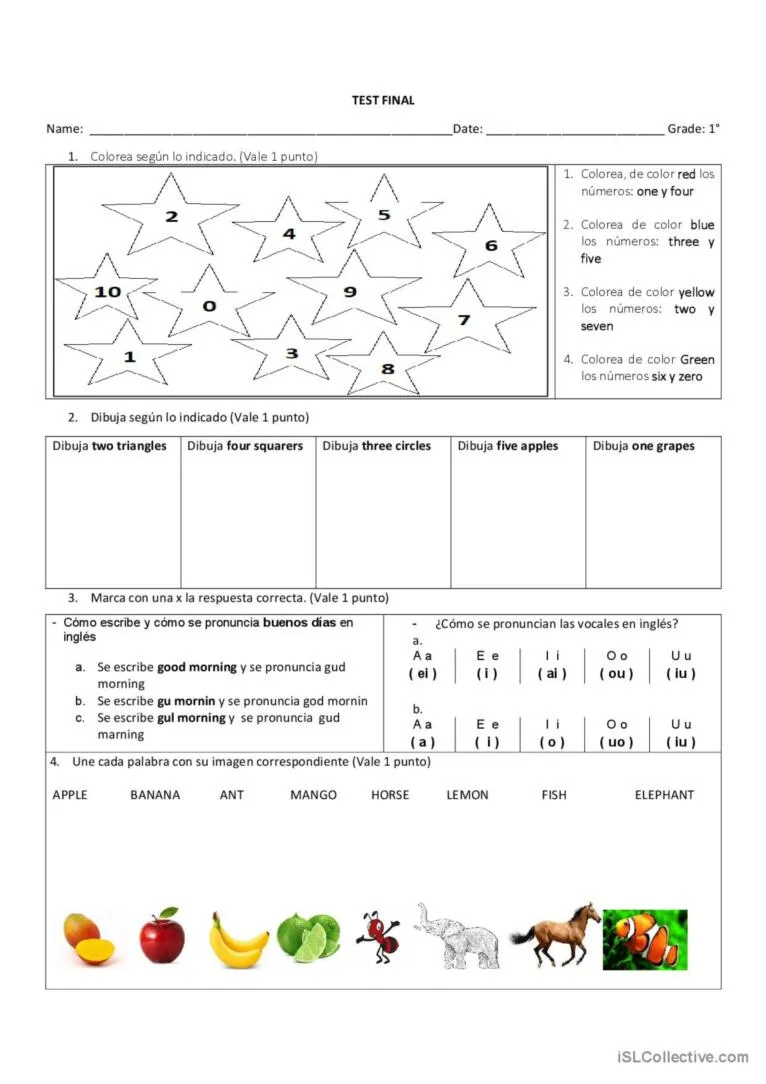 Test: English ESL worksheets pdf & doc