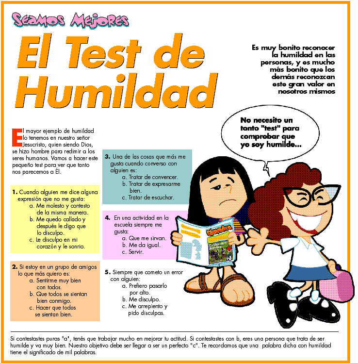 Test de la Humildad | Valor de la humildad, Humildad, Educación de valores