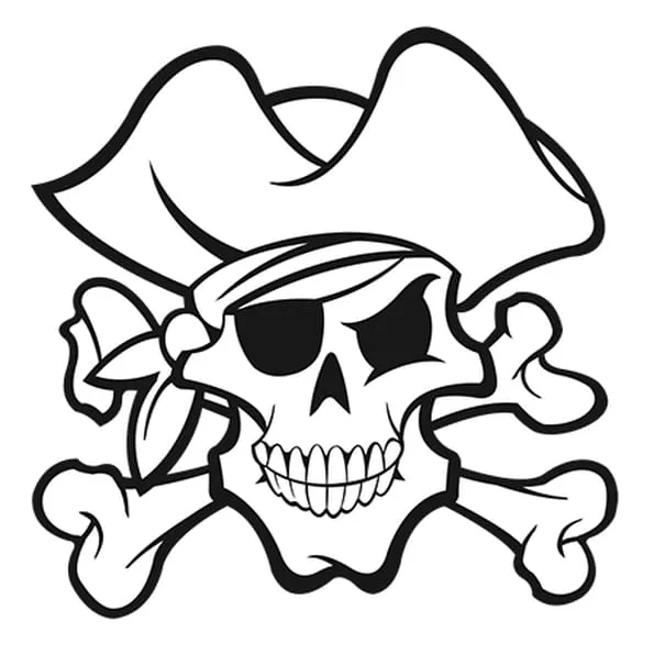 TÊTE DE MORT PIRATE : Coloriage Tête de mort Pirate en Ligne ...