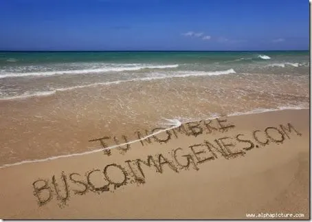 texto escrito en la arena, escribe gratis online | Busco Imágenes