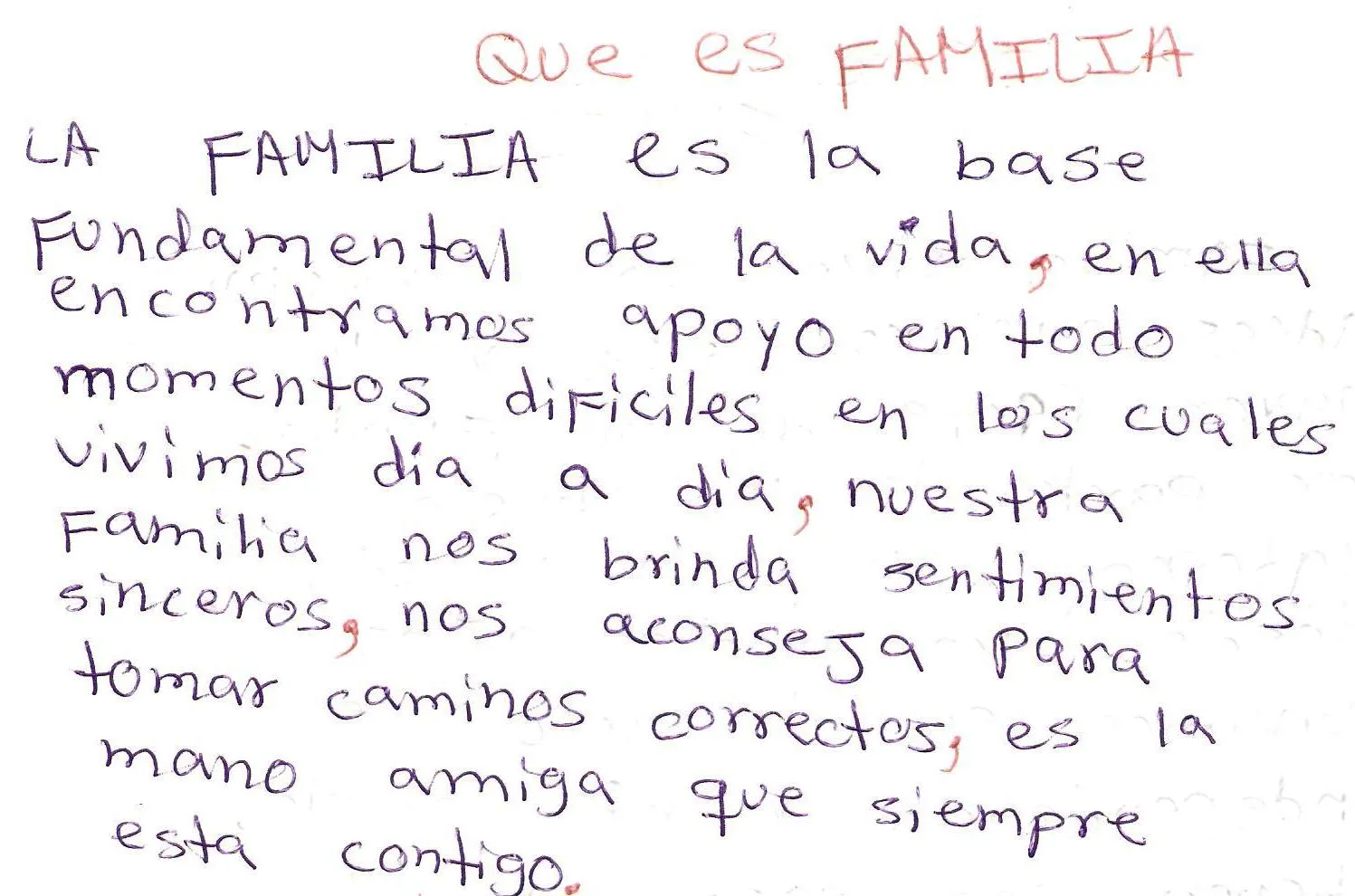 Texto individual sobre ¿Qué es familia? | "INVESTIGANDO Y ...