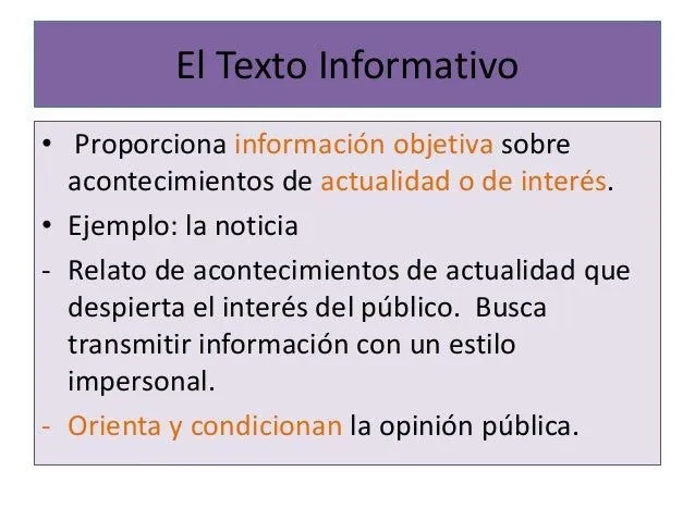 El texto informativo