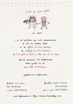 Blog Chica 15: Texto para invitaciones de boda