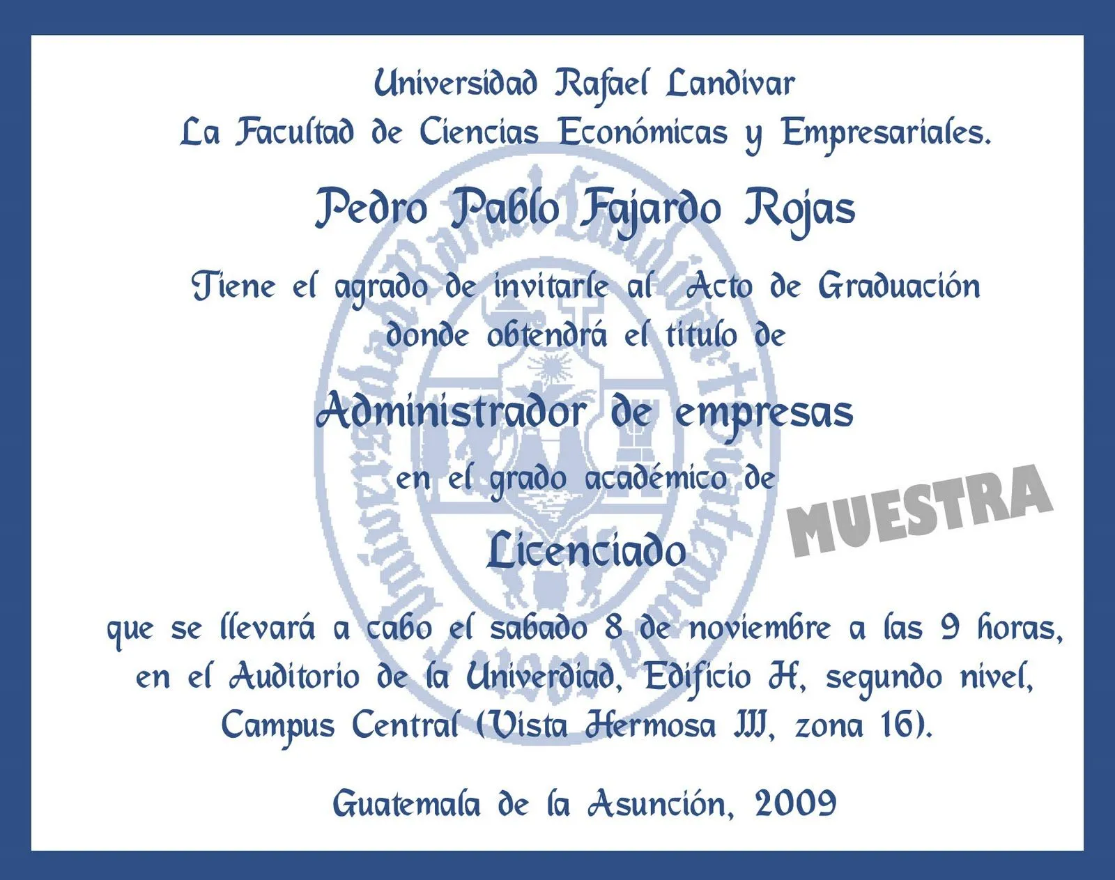 Invitación para graduación universidad - Imagui