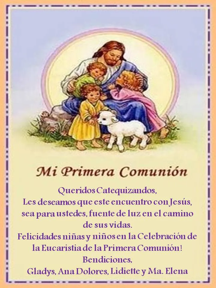 Texto para oraciones de primera comunión - Imagui