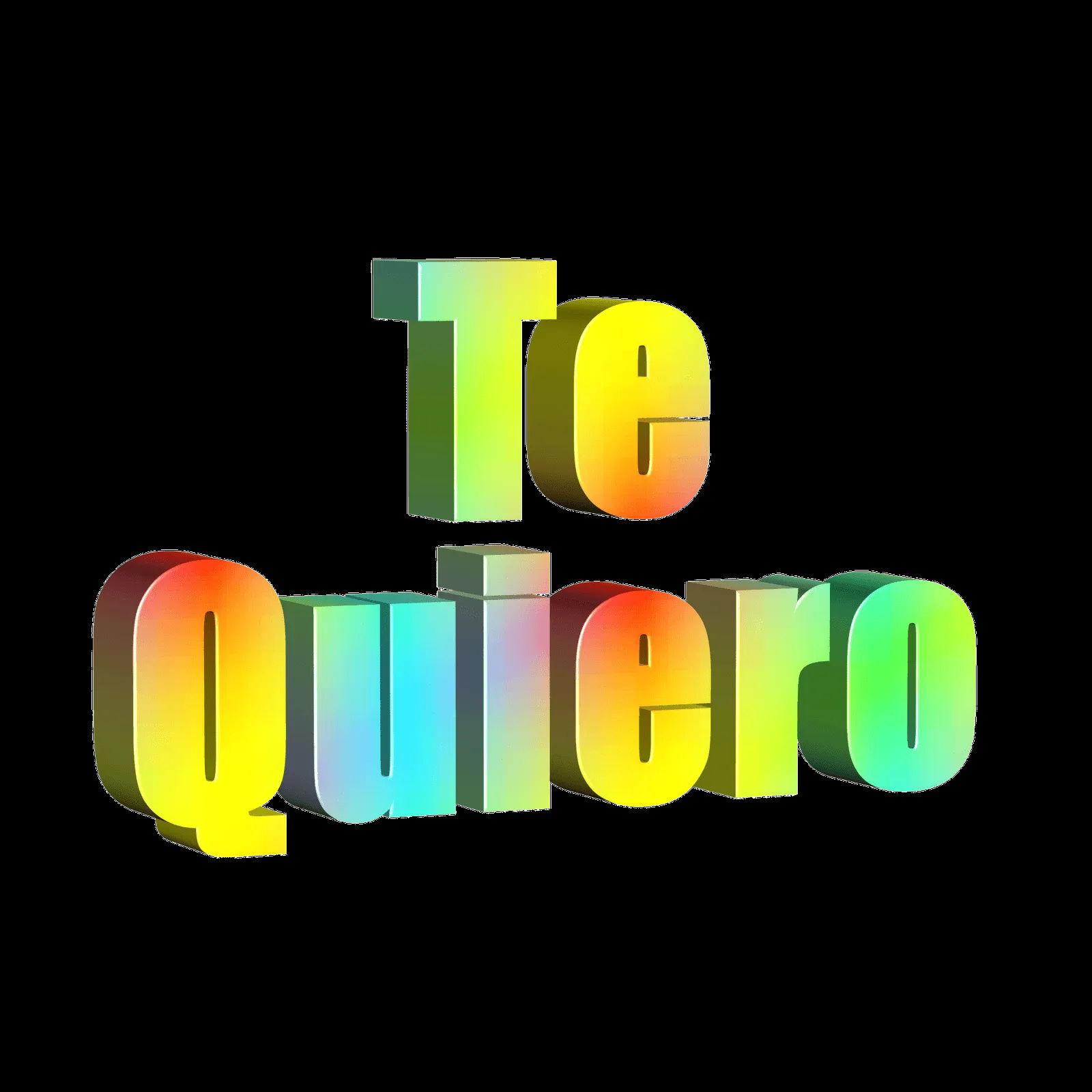 Texto "Te Quiero" en 3D - **El blog del diseñador descargar