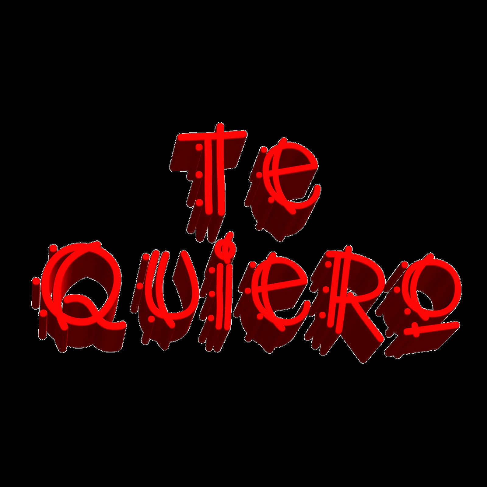 Texto "Te Quiero" en 3D - **El blog del diseñador descargar