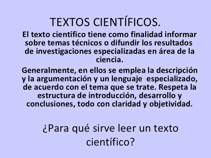 Textos científicos