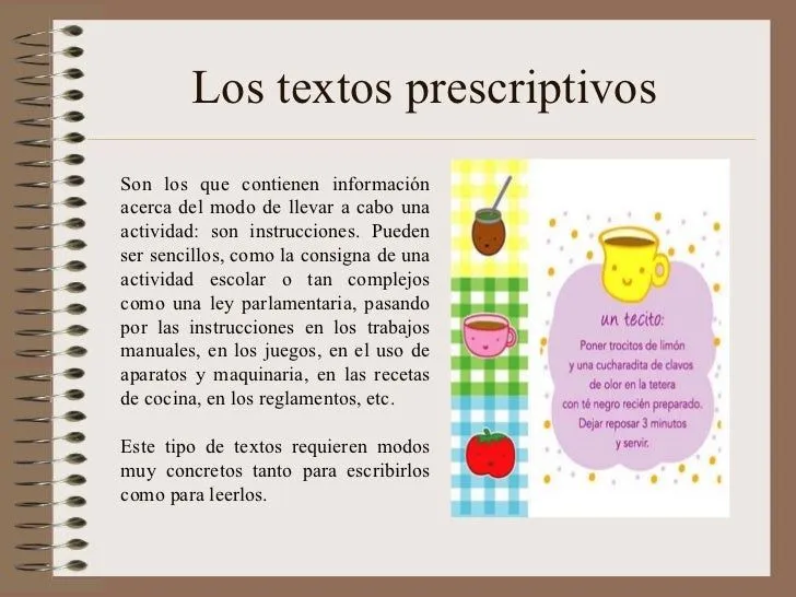 Los textos prescriptivos