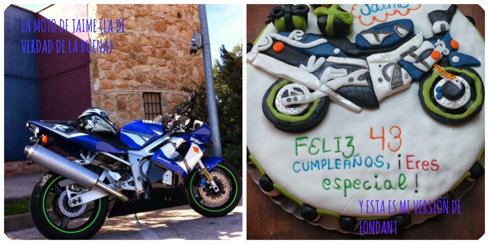 THE 3C QUEEN: TARTA MOTO YAMAHA PARA JAIME