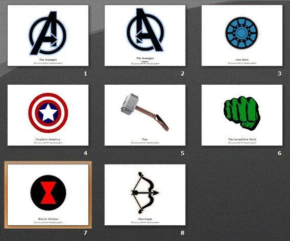 The Avengers Symbols Iron-on Transfer Design (Iron Man, Black ...