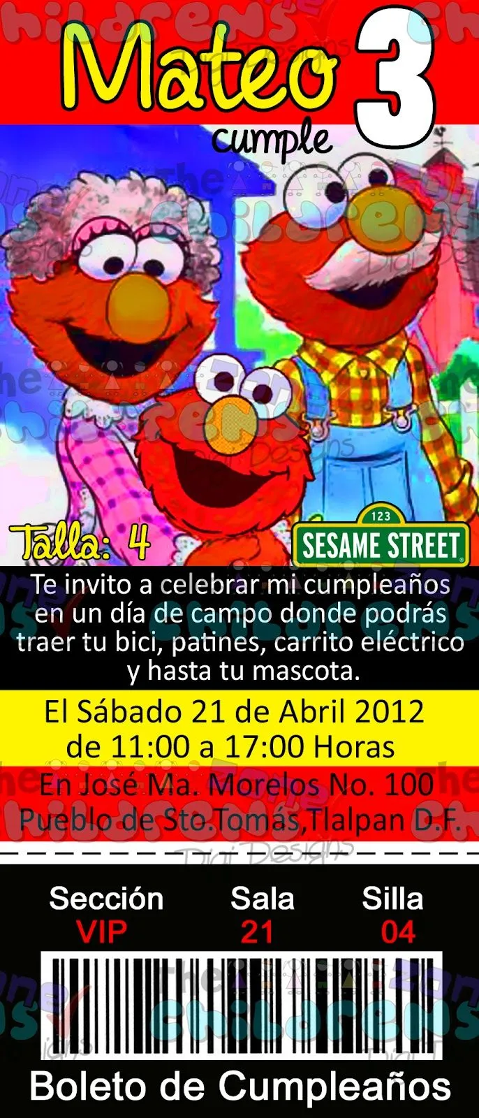 The Childrens Zone Digi Designs: Paquete Fiesta Elmo