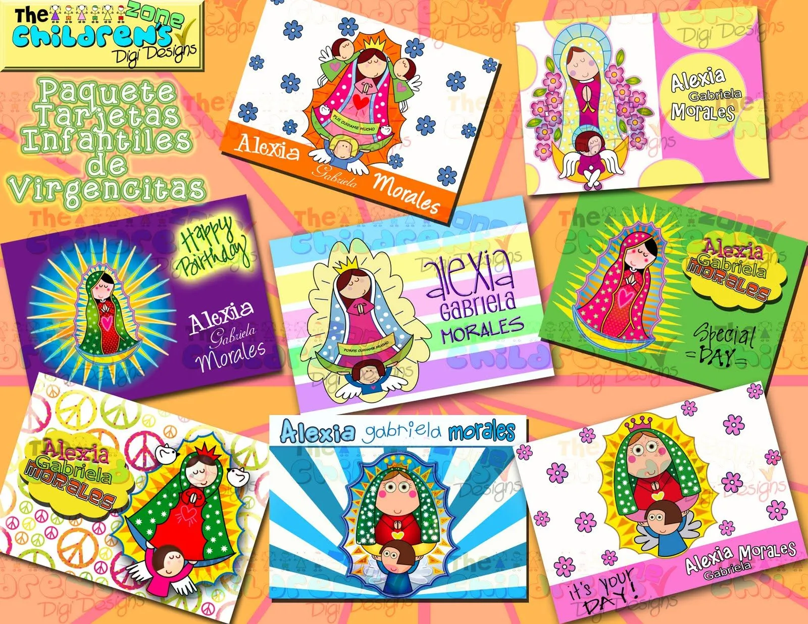 The Childrens Zone Digi Designs: Tarjetas Infantiles Personalizadas -