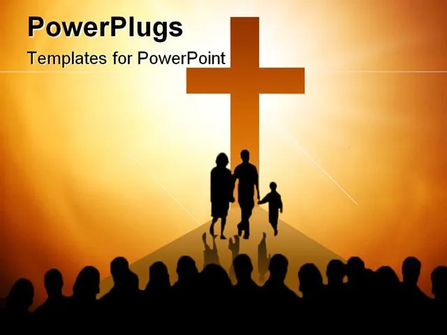 The cross of the lord jesus christ PowerPoint Template Backgound ...