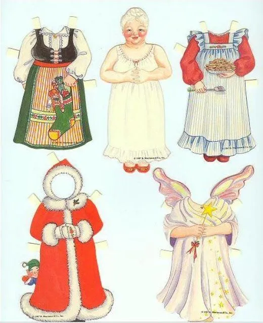 The Paper Dolls of Laura: Papá y Mamá Noël para recortar y vestir