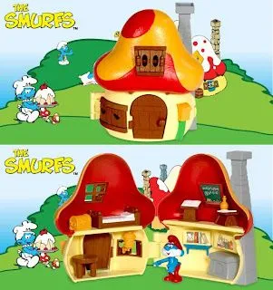 The Plastic League: THE SMURFS: Casas de Hongo de Los Pitufos