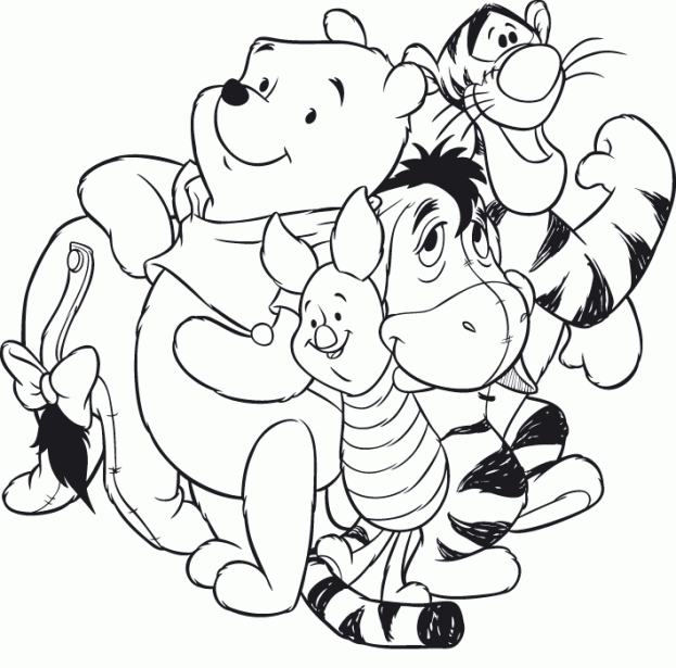  THE POOH DIBUJOS PARA PINTAR:WINNIE,TIGGER,PIGLET Y EL BURRITO IGOR ...