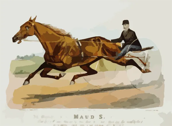 The Wonderful Mare Maud S. Record 2:10 1/4 clip art - vector clip ...