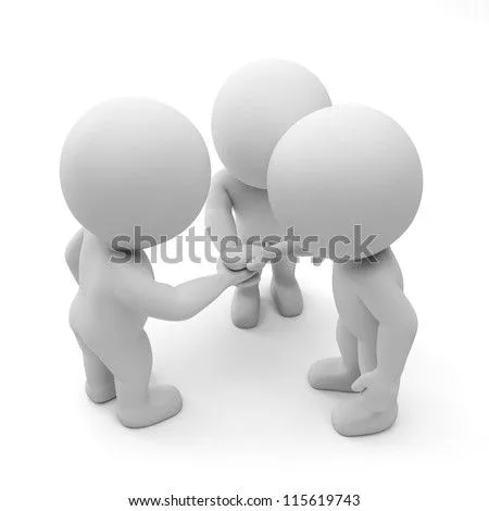 Three 3d Humans - Teamwork Concept Imagen de archivo (stock ...