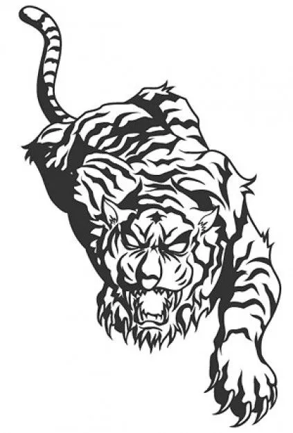 three tiger head vector material with blue background | download ...