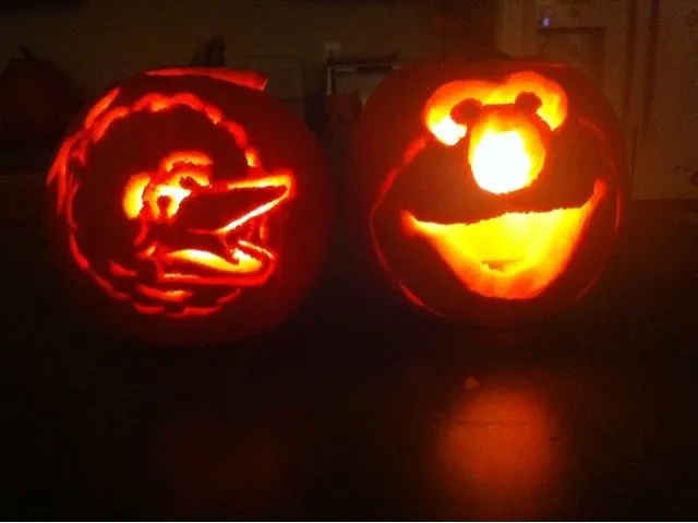 Thrifty With Triplets: Big Bird and Elmo Pumpkins