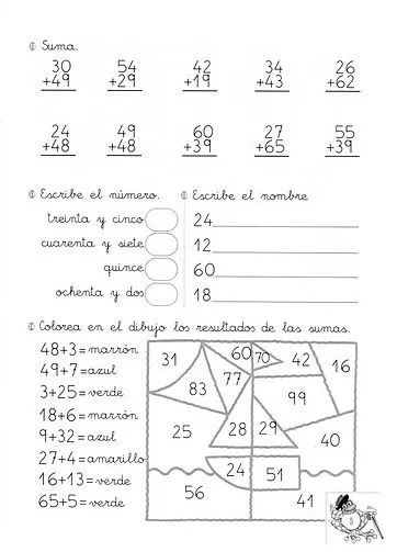 Uso de las Tic: Láminas para imprimir de Matemáticas