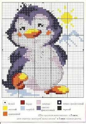 animalitos en punto cruz pollito