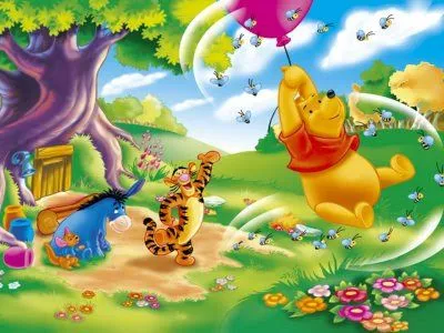 imagen en la que se muestra al pequeño Pooh con sus amigos como Igor ...