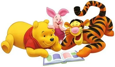  ... , Tigger y Piglet leyendo ~ Caricaturas, Dibujos animados, Cartoons