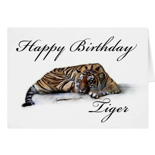 TIGRE DEL FELIZ CUMPLEAÑOS! | Zazzle