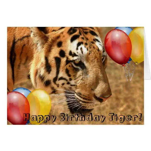 TIGRE DEL FELIZ CUMPLEAÑOS! TARJETA DE FELICITACIÓN | Zazzle