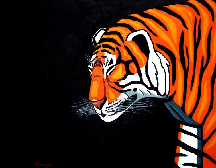 Tigre Pop by Juan Antonio Venegas - Tigre Pop Painting - Tigre Pop ...