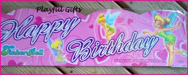 Tinkerbell Pink Happy Birthday Banner | eBay