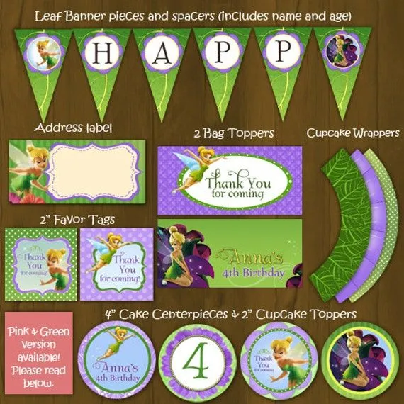 Tinkerbell Printable Birthday Party Package by SplashboxPrintables