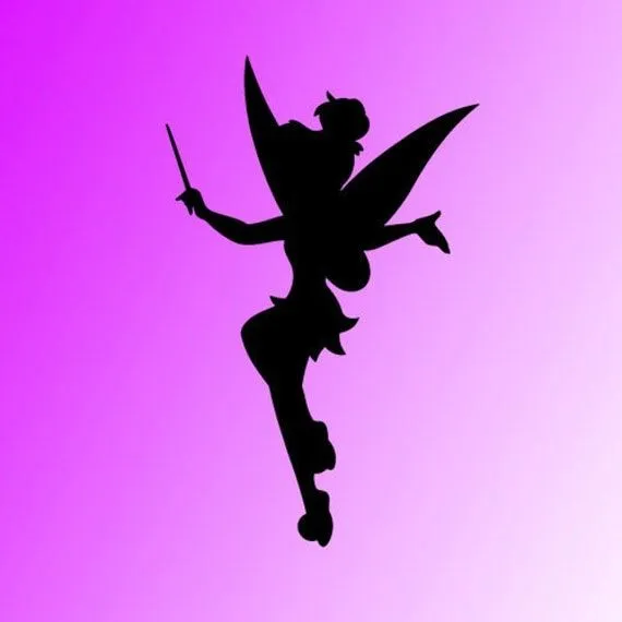 Tinkerbell silhouette vinyl wall sticker decal room by kisvinyl