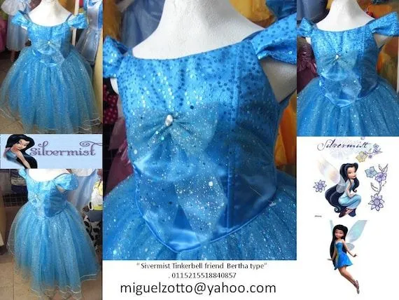 Tinkerbell Silvermist fairy dress Disney por miguelzottoyahoocom