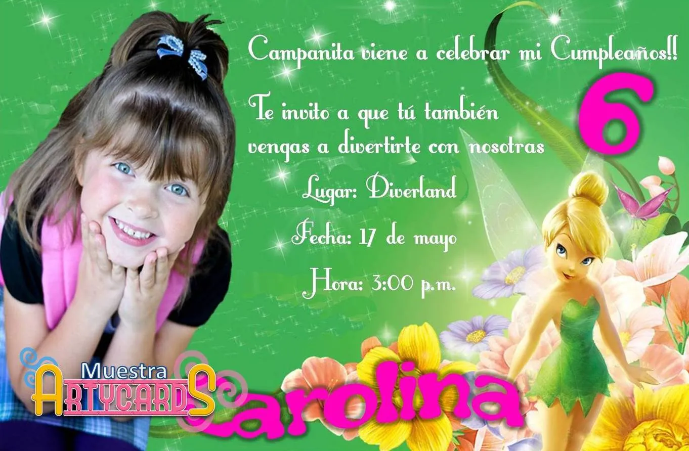 Tinkerbell tarjetas de cumpleaños - Imagui