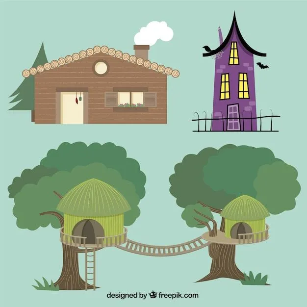 Diferentes tipos de casas | Vector Gratis