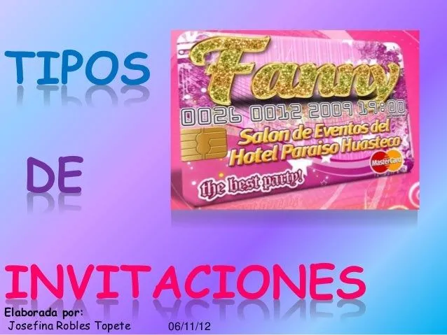 Tipos de invitaciones