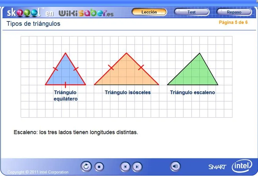 Tipos de triángulos | Recurso educativo 47841 - Tiching