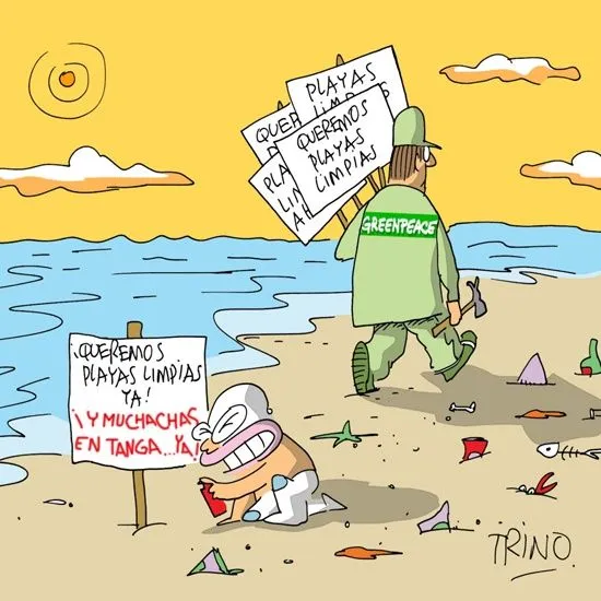 Tiras comicas - Queremos playas limpias | Caricatura Politica ...