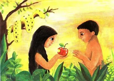 Adan y eva dibujos - Imagui