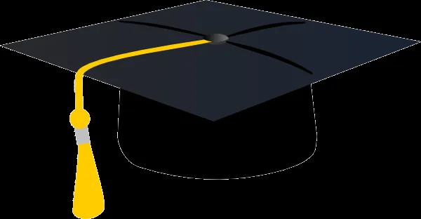 Graduation Hat With Yellow Tassle clip art - vector clip art ...