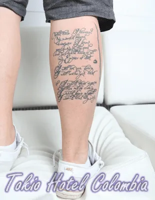 Tokio Hotel Fanclub Colombia Villavicencio: Tatoo de Gustav ...