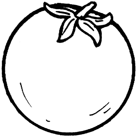 Tomato 1 coloring page | Super Coloring