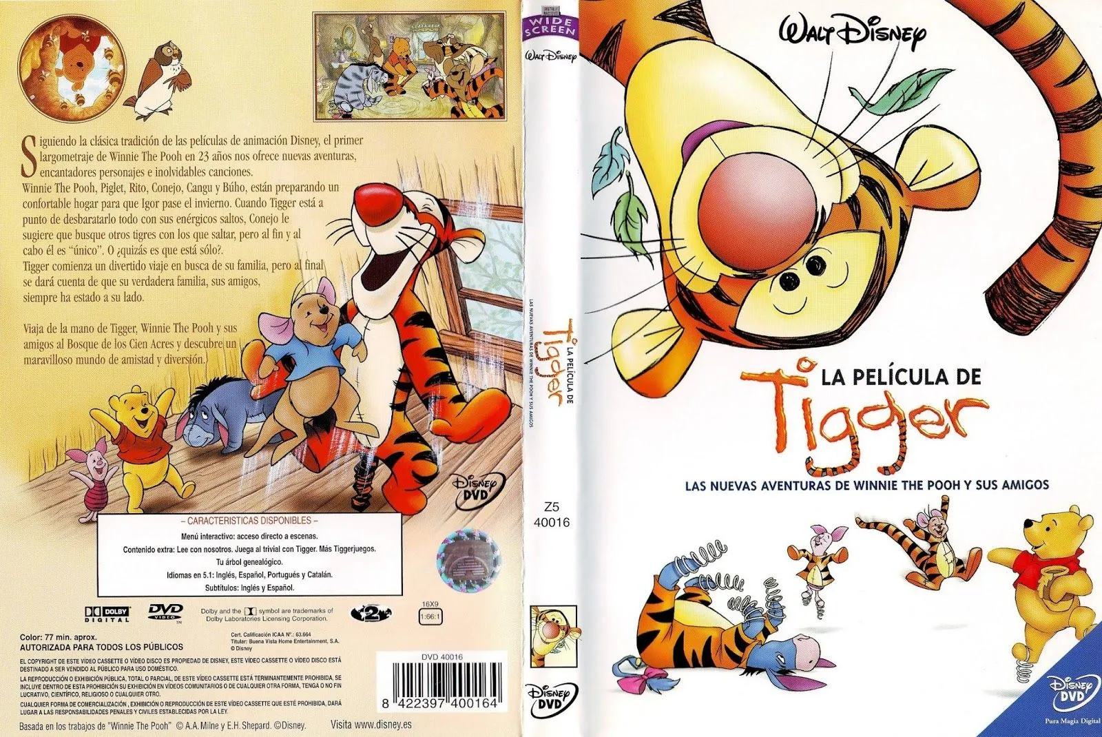 TÓMBOLA DISNEY - EL SABER NUNCA ESTÁ DE MÁS: La Película De Tigger