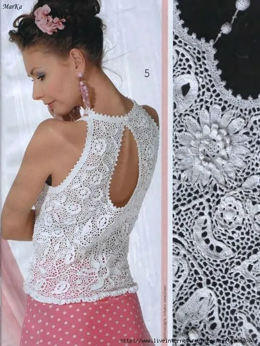 Top Sexy con Escote de Collar Patron - Patrones Crochet